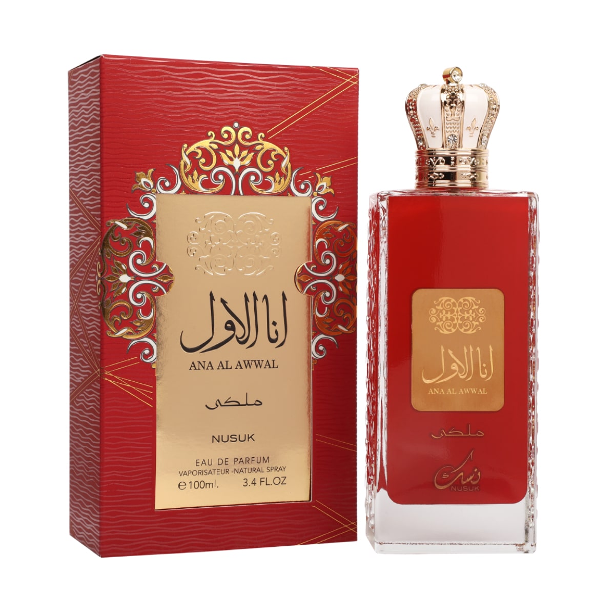 Nusuk Ana Al Awwal Red Malaki 100ml Saffron Floral Perfume