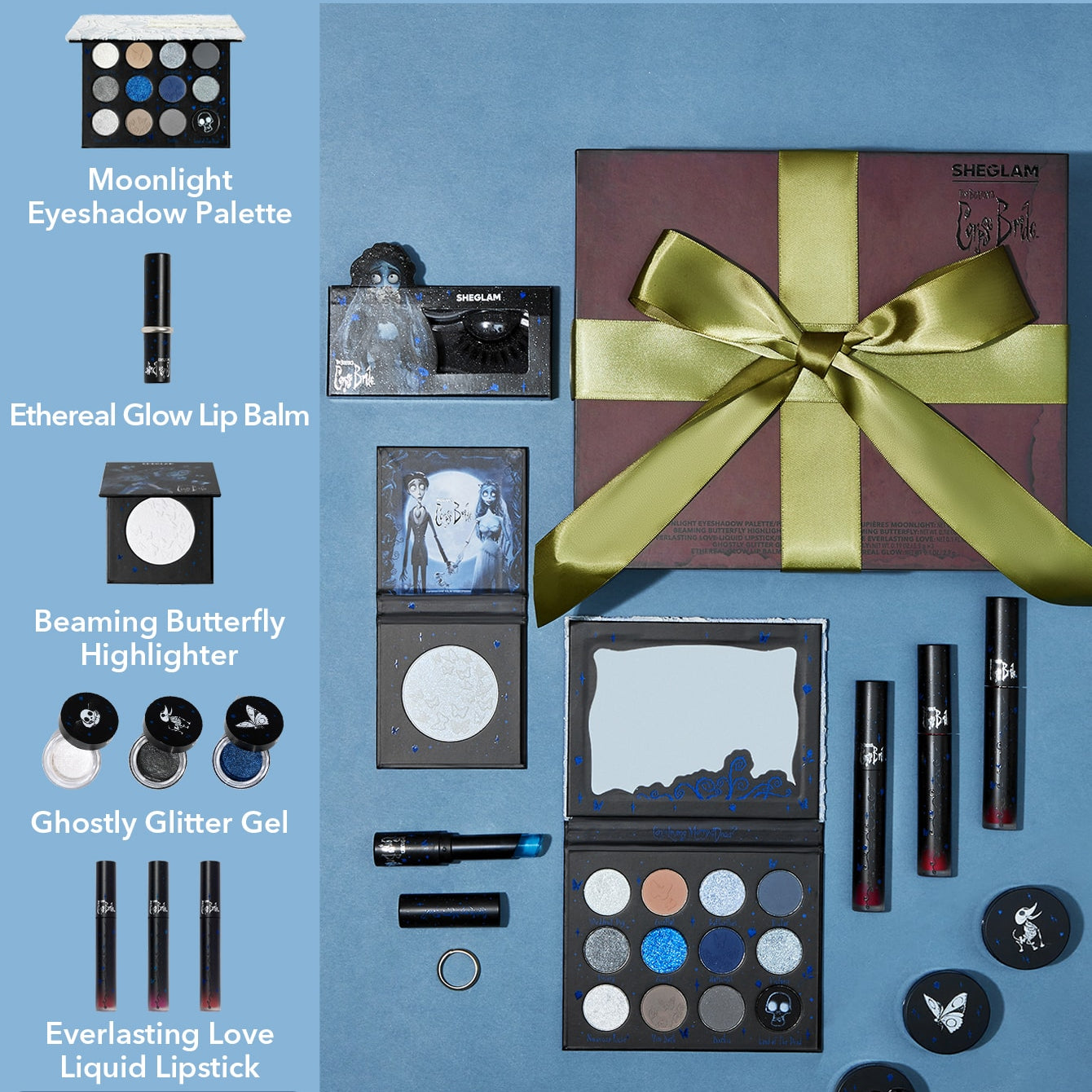 SHEGLAM Corpse Bride Full Makeup Collection Set Long-Wear Waterproof