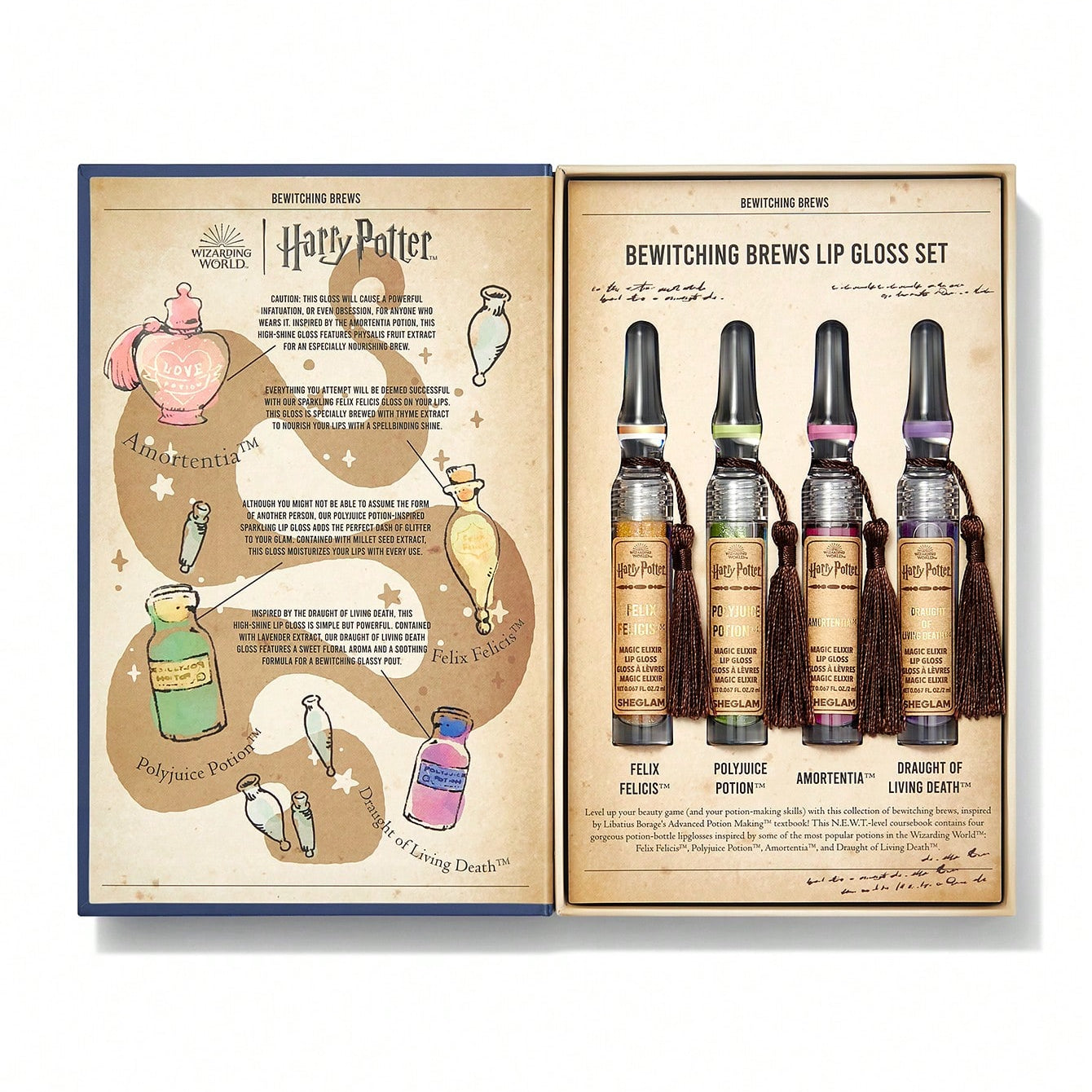 SHEGLAM Harry Potter™ Bewitching Brews Four-Potion Lip Gloss Set