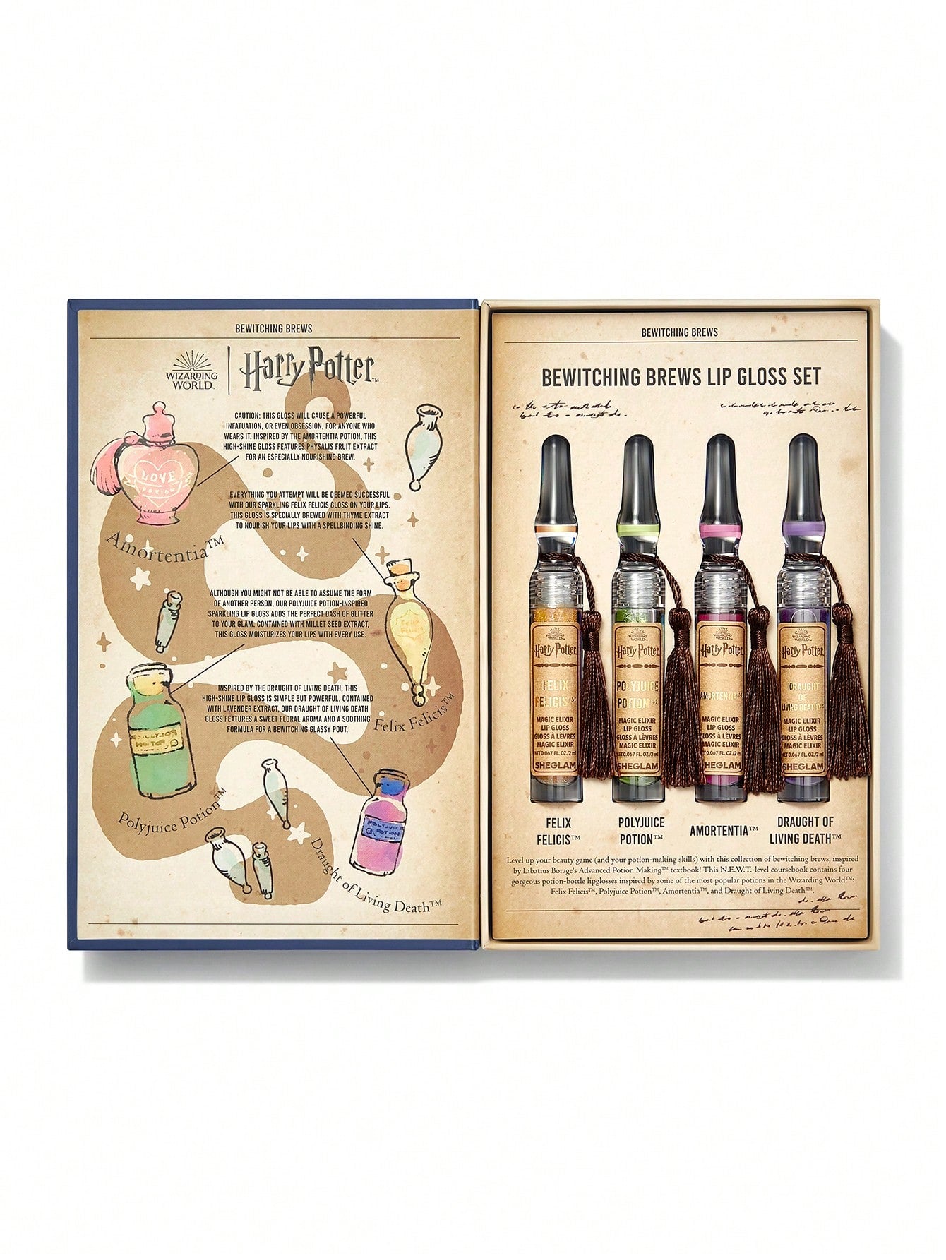 SHEGLAM Harry Potter™ Bewitching Brews Four-Potion Lip Gloss Set