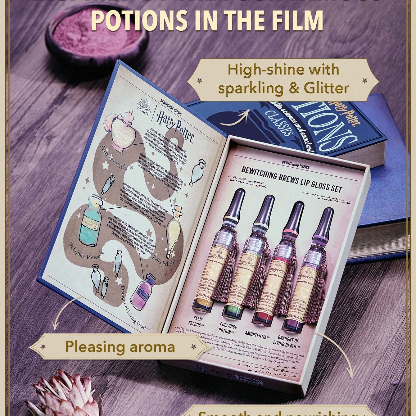 SHEGLAM Harry Potter™ Bewitching Brews Four-Potion Lip Gloss Set