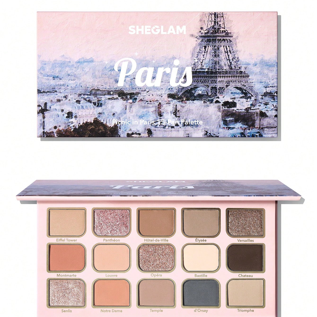 SHEGLAM Matinée In L.A. 15-Pan Eyeshadow Palette – Warm Glam Shades