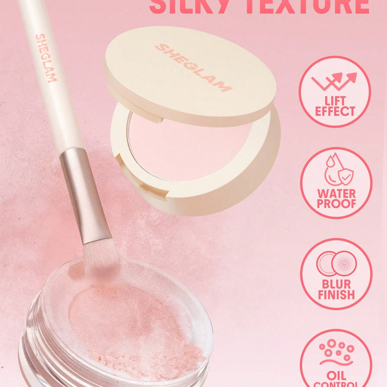 SHEGLAM Insta-Ready Ultra-Fine Blur & Lift Powder Duo Bubblegum