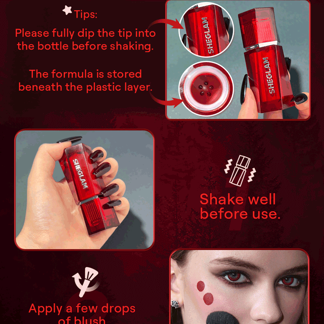 SHEGLAM Forbidden Love Liquid Blush Vitality Hydrating Buildable Formula