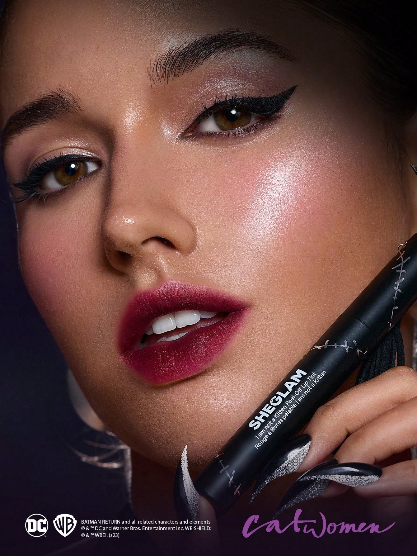 SHEGLAM Catwoman Peel-Off Lip Tint High Stakes Transfer-Proof Precision