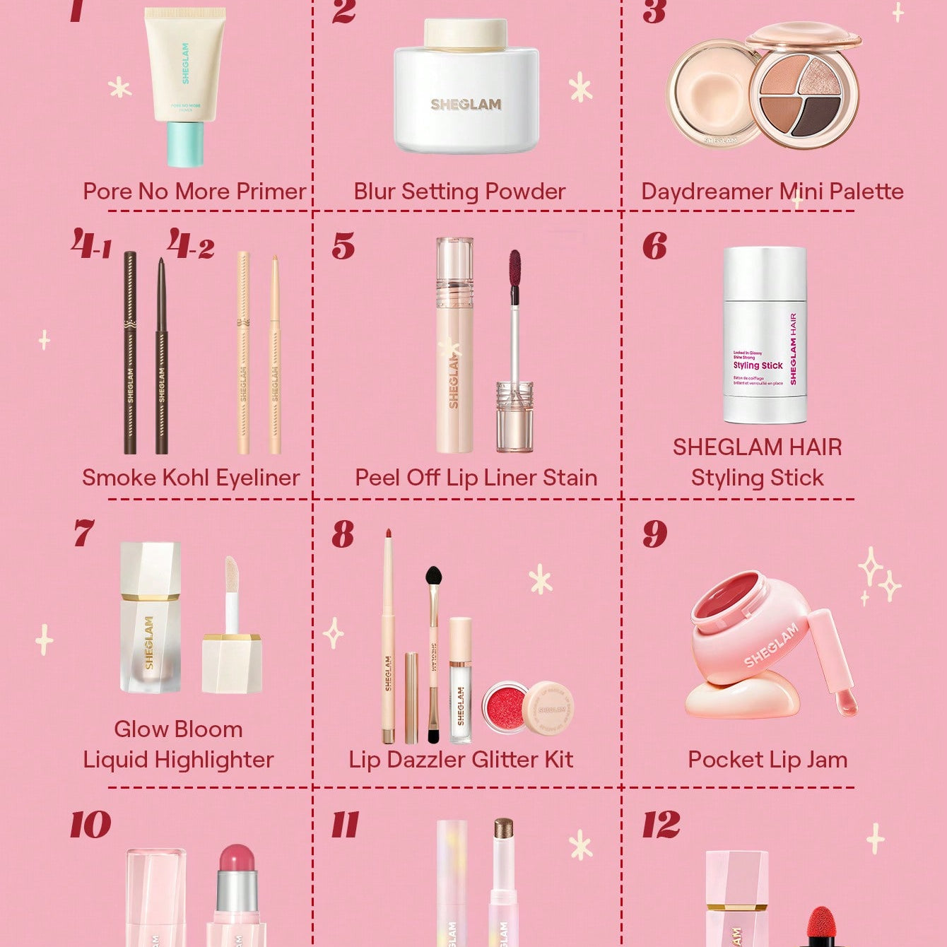 SHEGLAM Sugar Spice Everything Glam 12-Day Advent Calendar Box