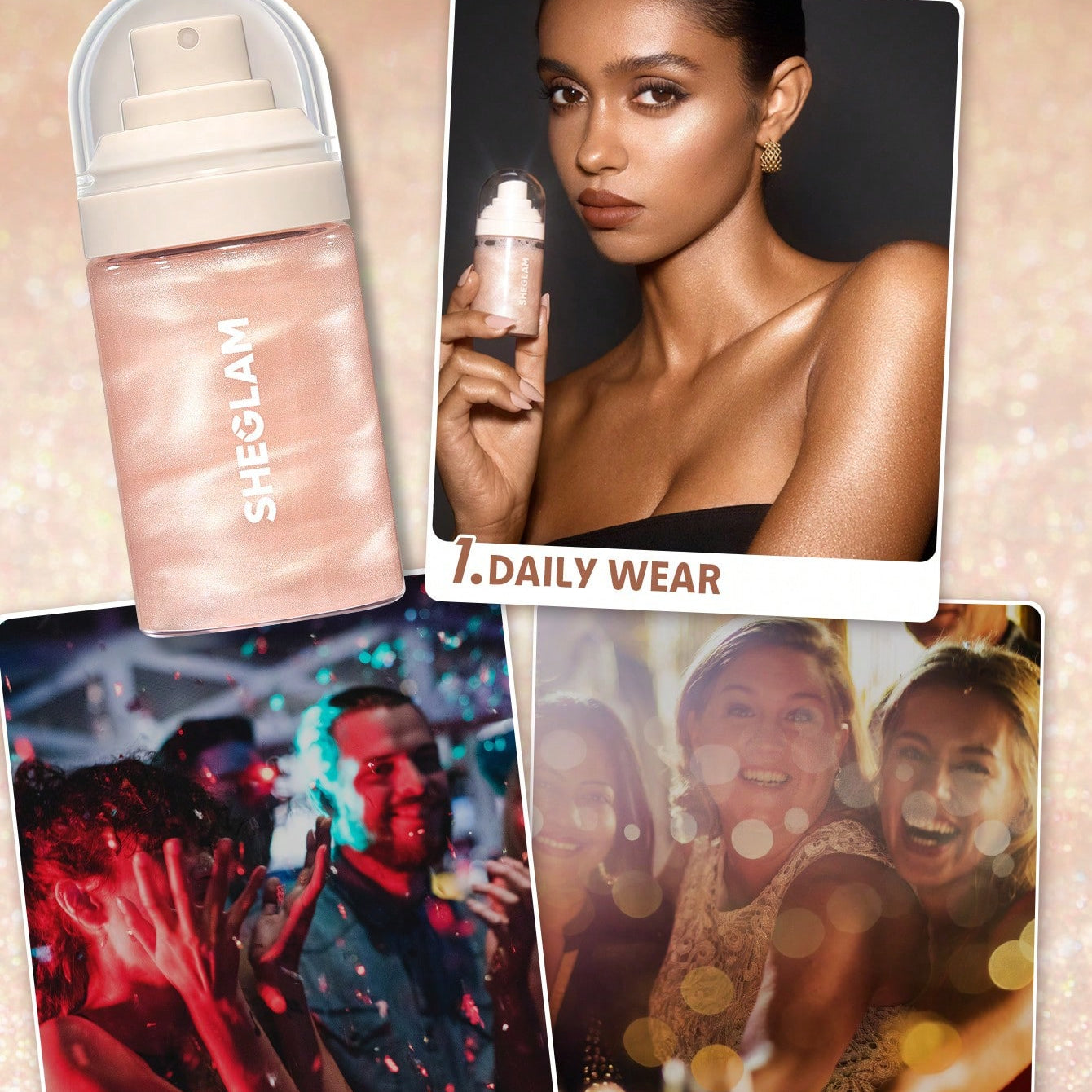 SHEGLAM Light Me Up Luminous Setting Spray with Gold