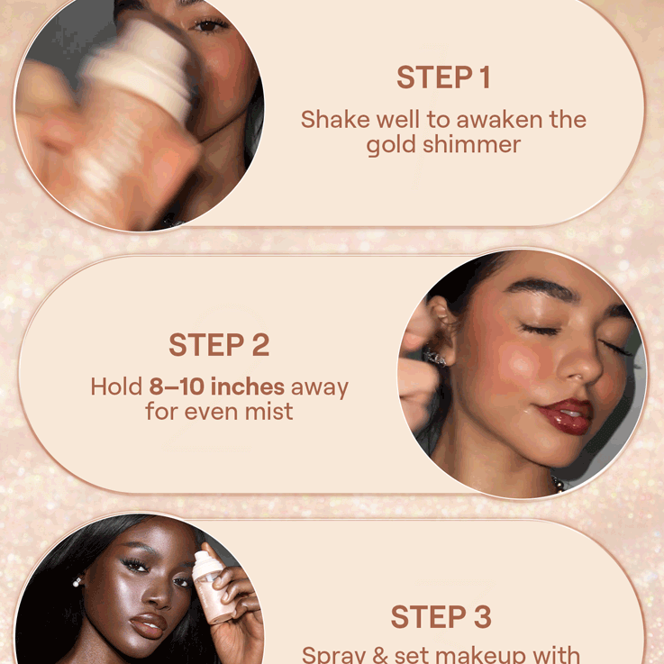 SHEGLAM Light Me Up Luminous Setting Spray with Gold