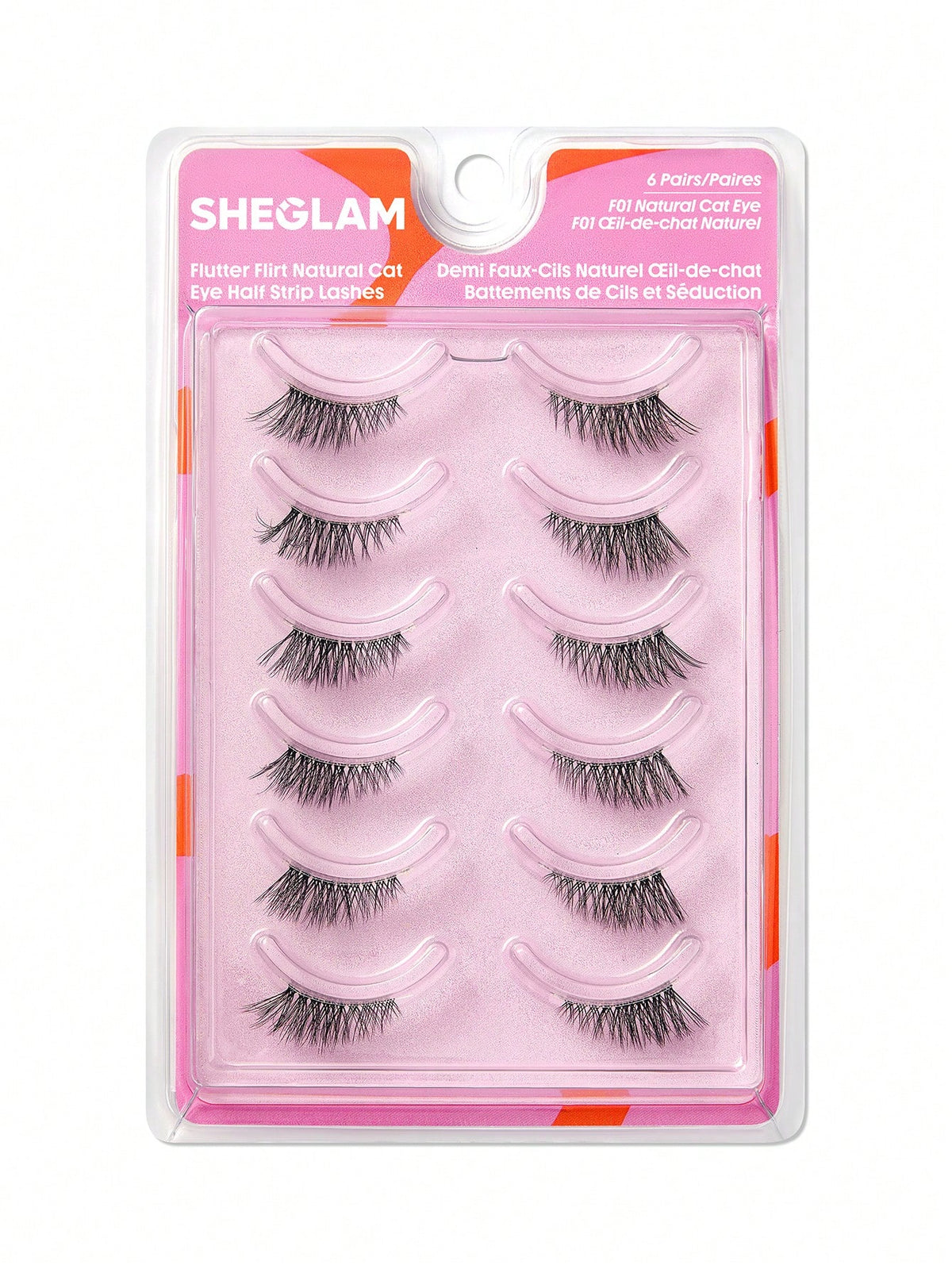 SHEGLAM Flutter Flirt Natural Cat Eye Half Strip Lashes