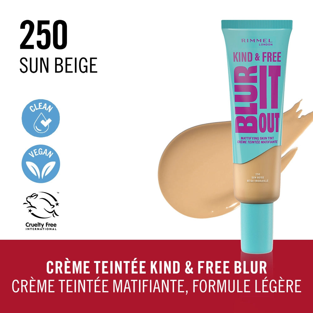 RIMMEL K&F Blur It Out SPF20 Mattifying Skin Tint Foundation