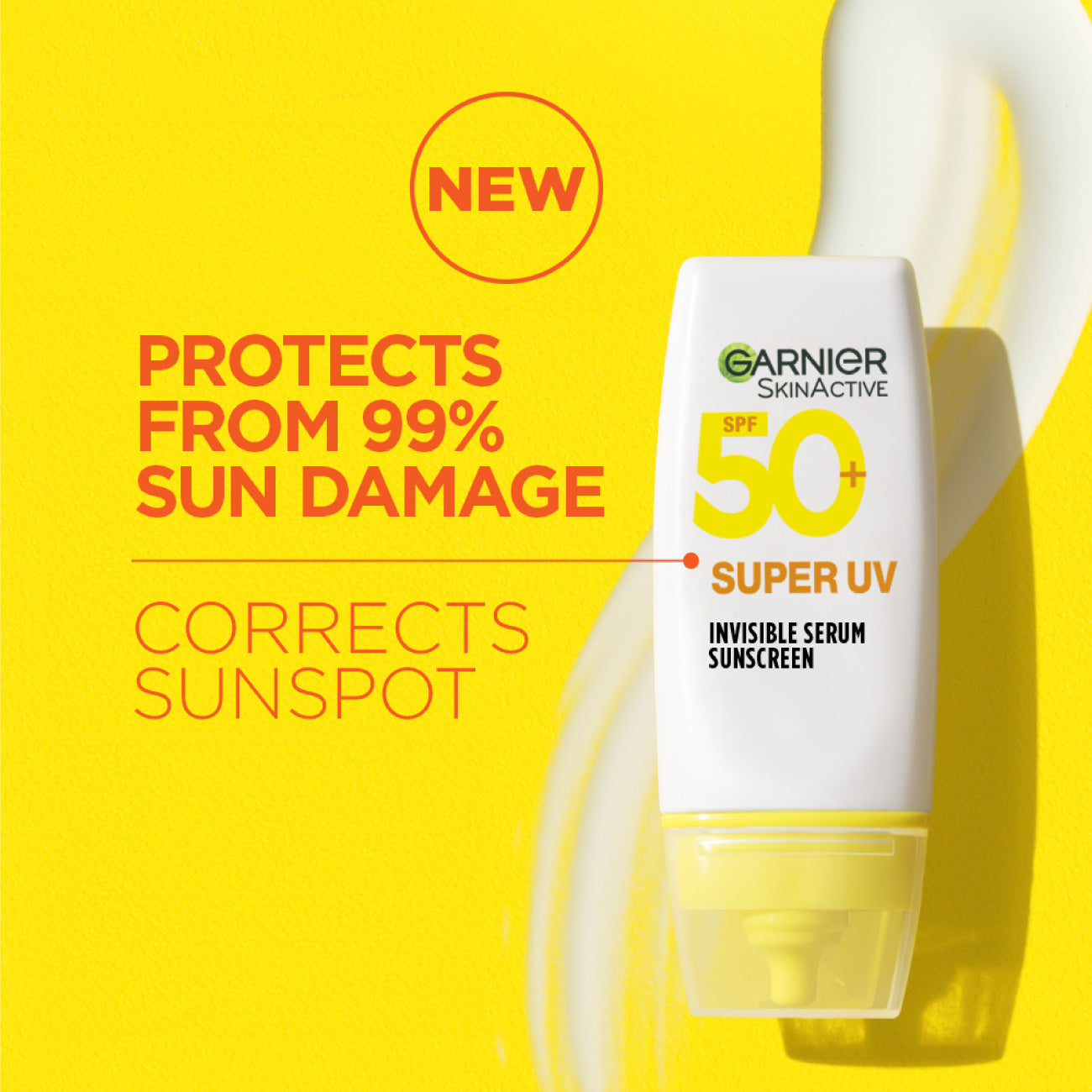 Garnier Super UV Invisible Serum SPF 50+ Sunscreen 30ml - High Protection