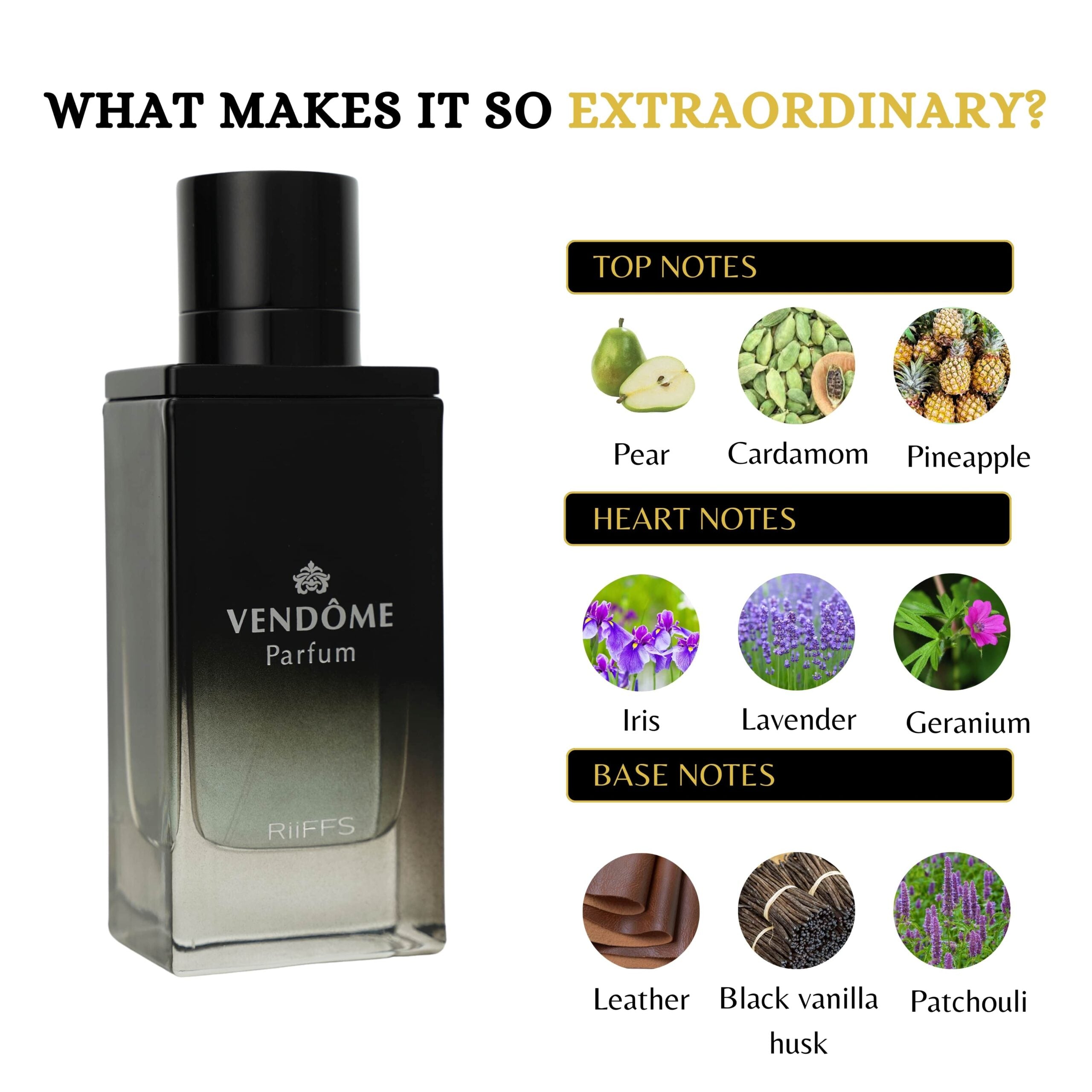 Riiffs Vendome Luxury Leather Vanilla Patchouli Eau de Parfum