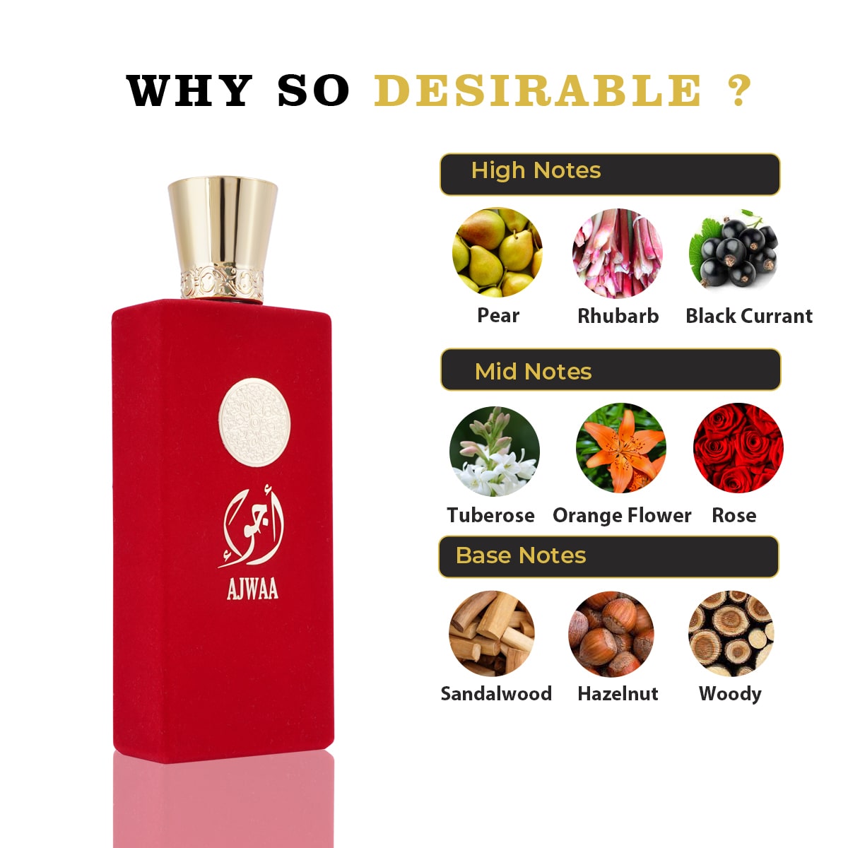 Nusuk Ajwaa Murakaz Concentrated Red Intense Floral Woody Perfume