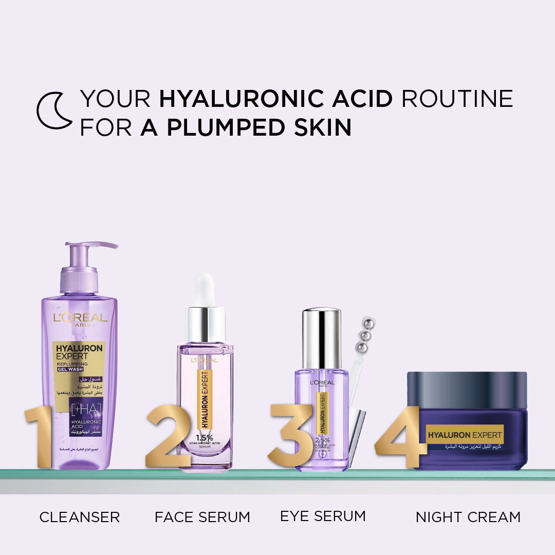 L'Oréal Paris Hyaluron Expert Moisturiser and Plumping Anti-Aging Night Cream with Hyaluronic Acid