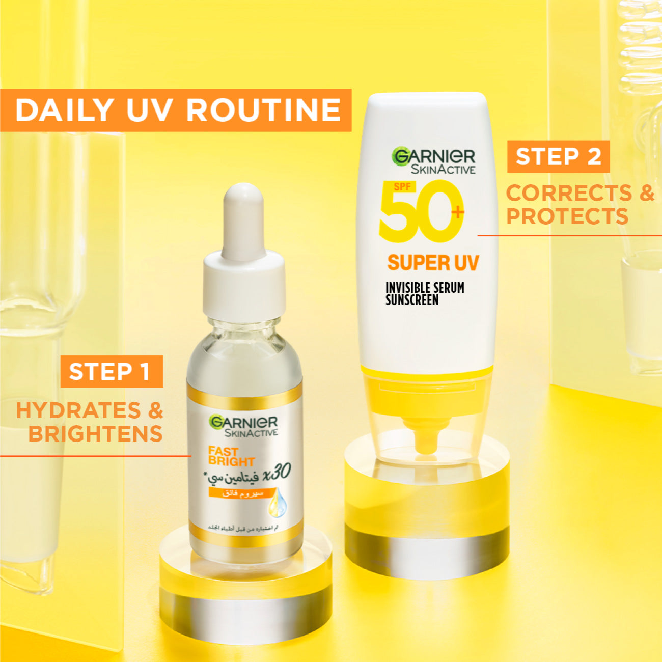 Garnier Super UV Invisible Serum SPF 50+ Sunscreen 30ml - High Protection