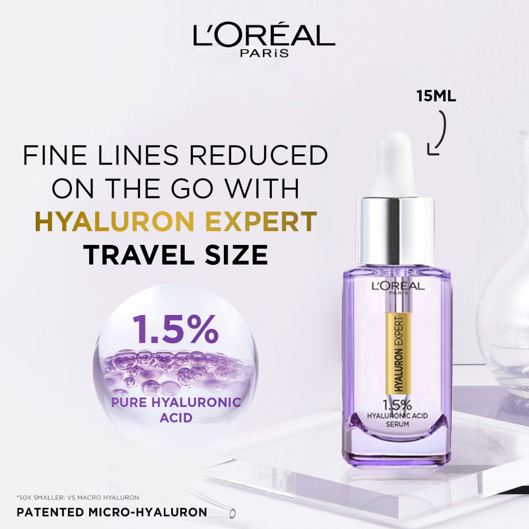 L'Oréal Paris Hyaluron Expert Moisturiser and Anti-Aging Plumping Serum with Hyaluronic Acid