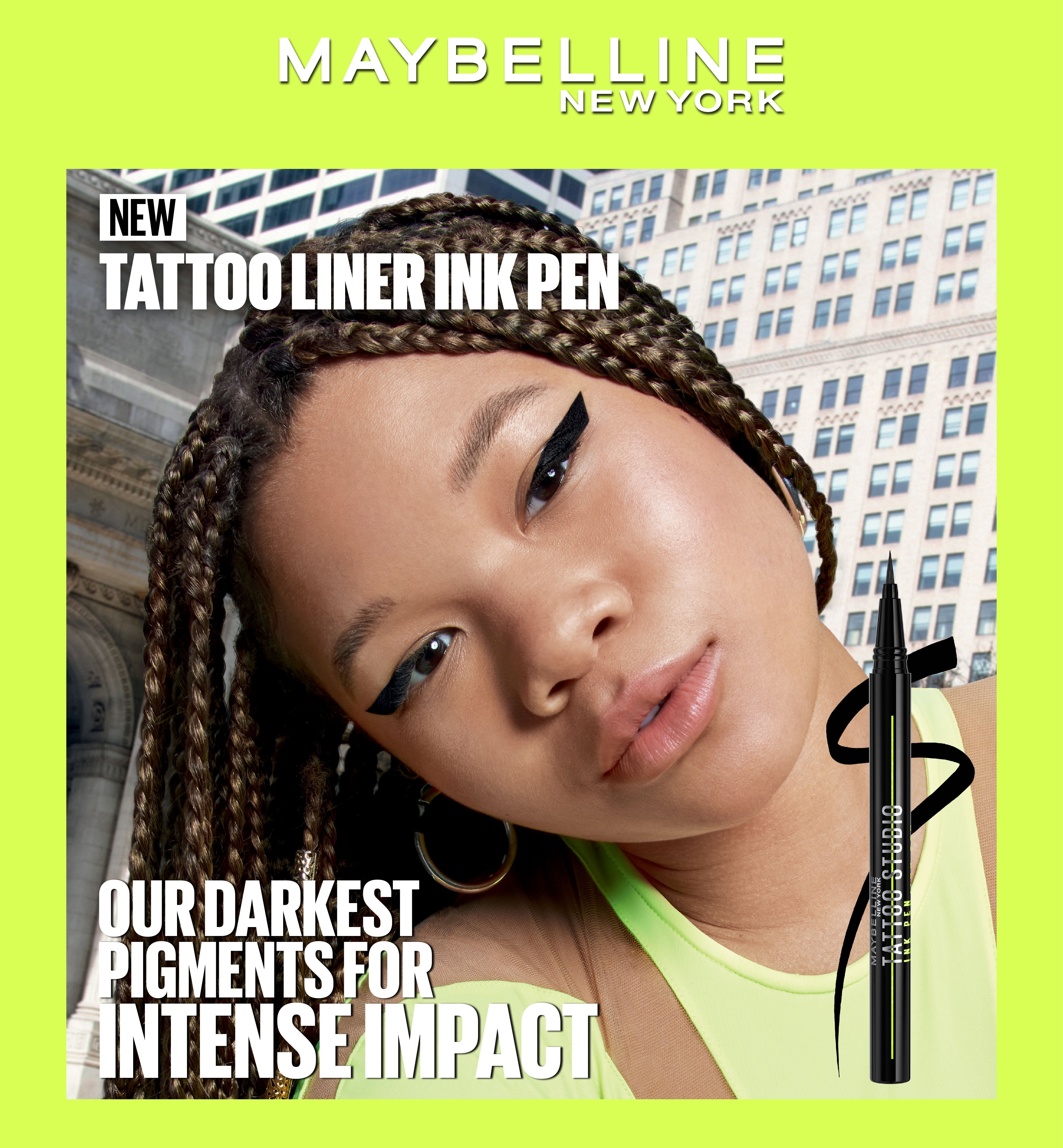 Maybelline Black Tattoo Liner Ink Pen, Waterproof Precision Eyeliner