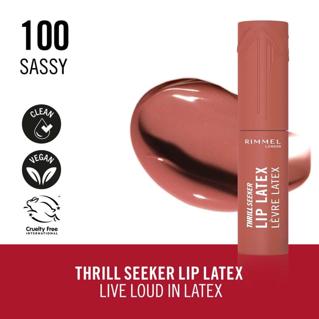 Rimmel Thrill Seeker Lip Latex: High-Shine, Long-Lasting, Vibrant Liquid Lipstick