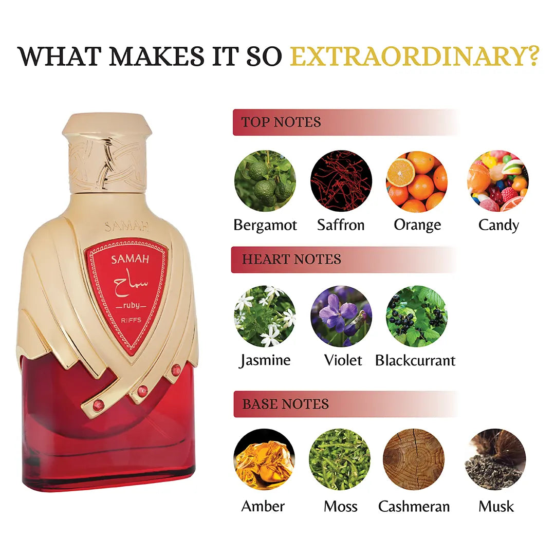 Samah Ruby Floral Amber Eau de Parfum by Riiffs 100ml