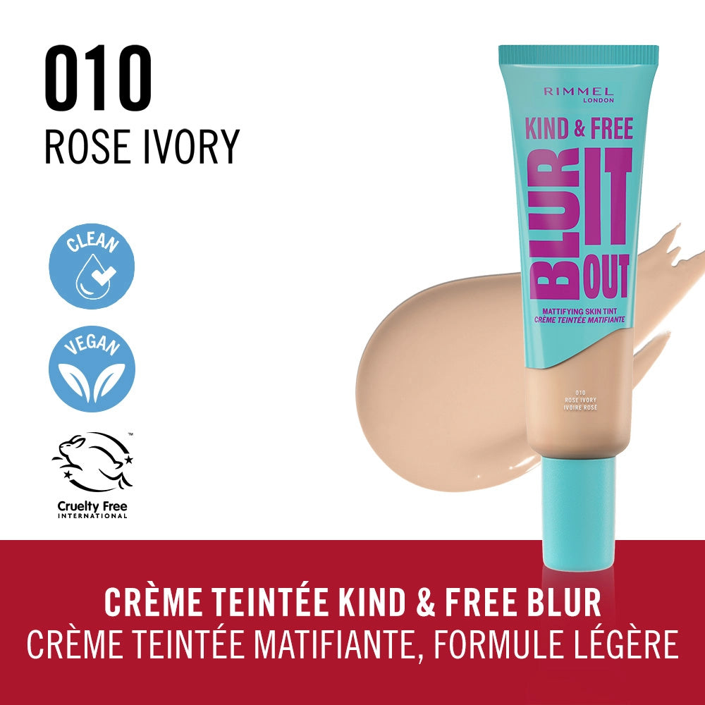 RIMMEL K&F Blur It Out SPF20 Mattifying Skin Tint Foundation