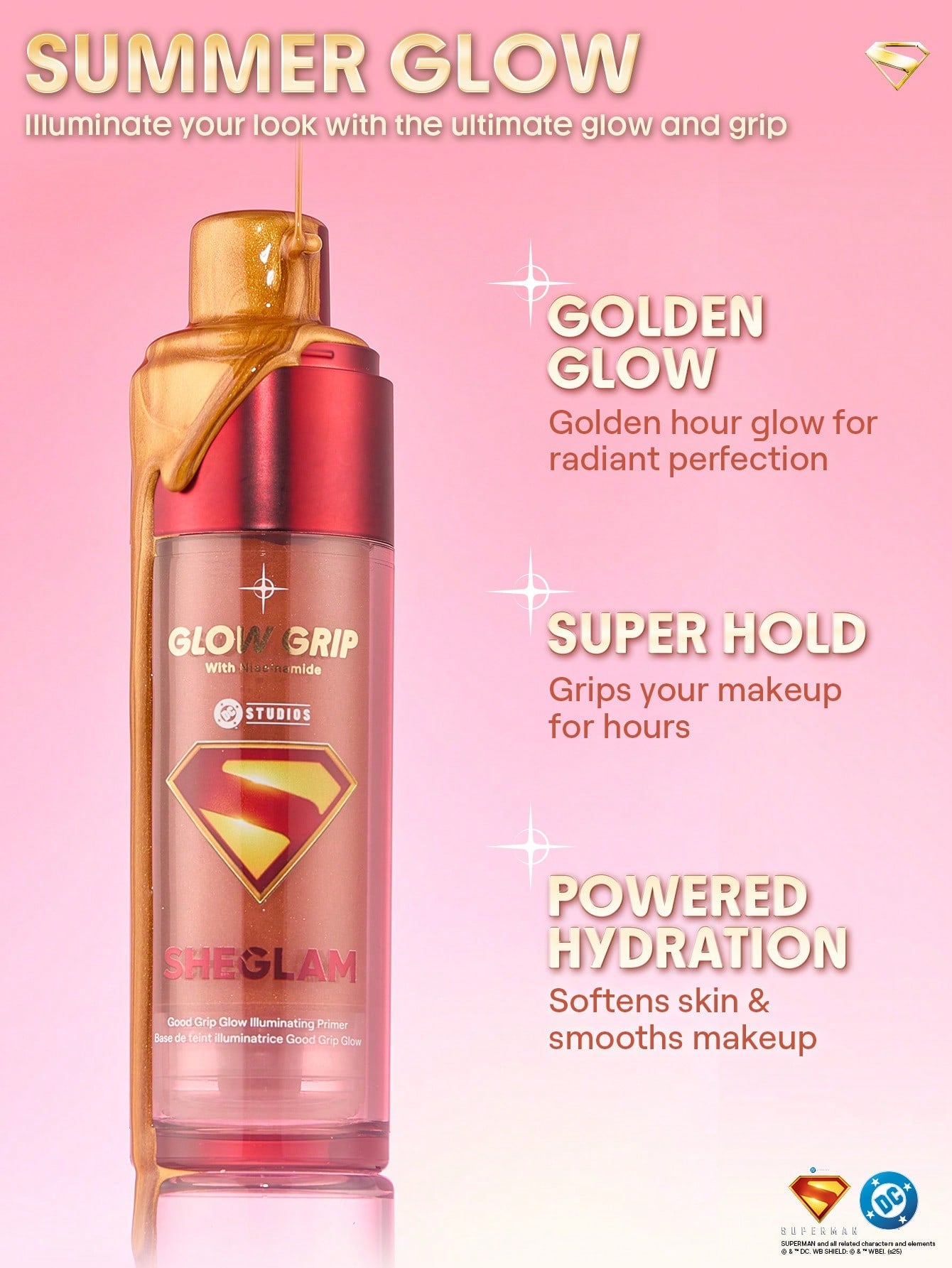 SHEGLAM Good Grip Glow Illuminating Primer Gold Radiance