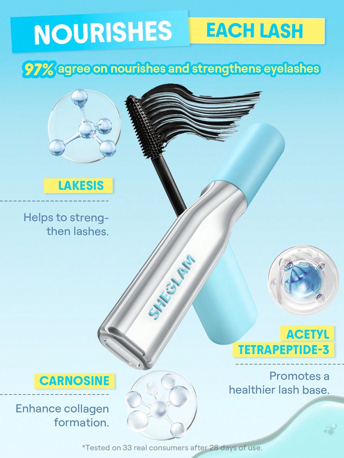 SHEGLAM Lashlighter Infinite Tubing Mascara Lengthening Volumising