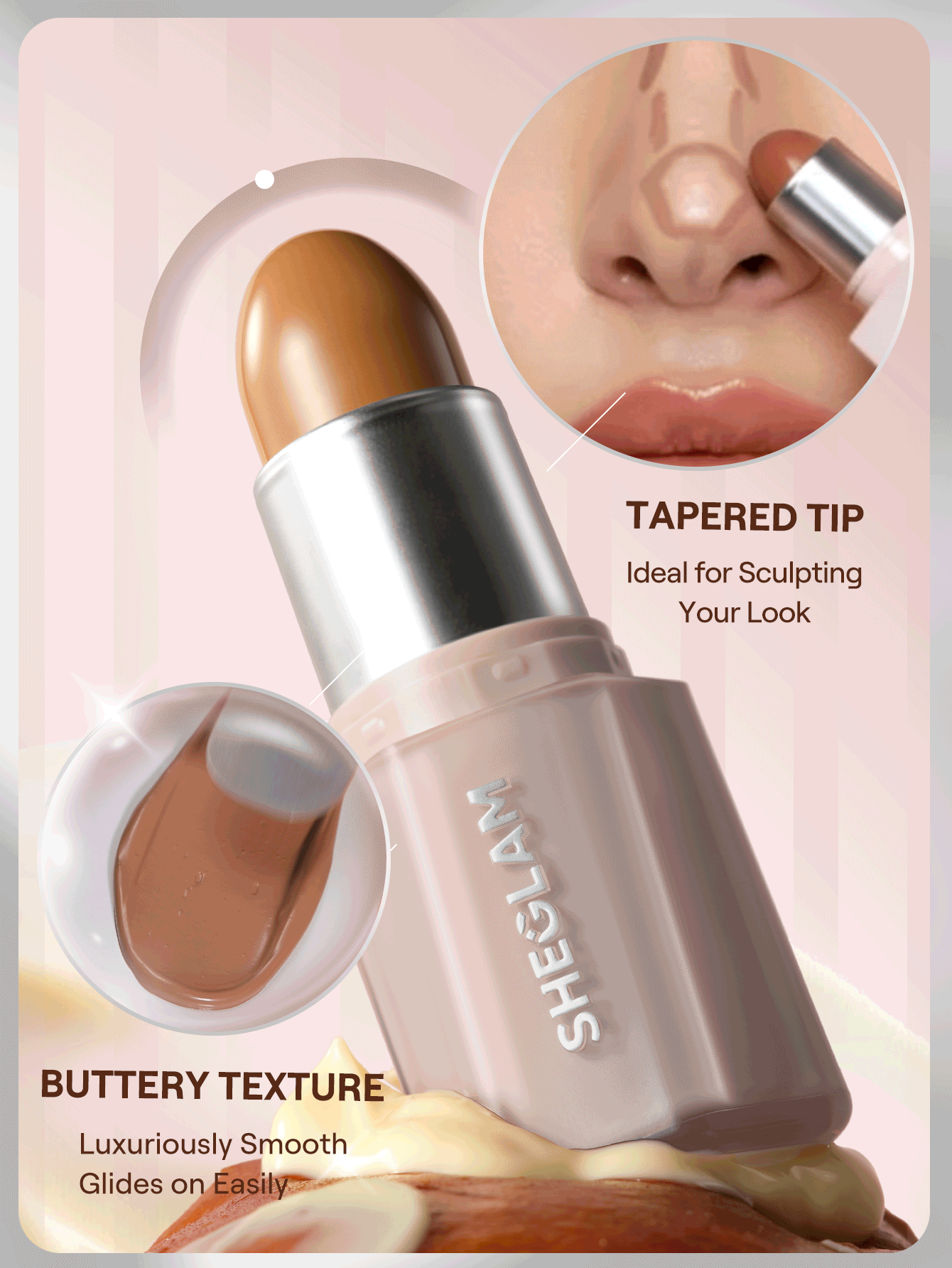 Buttery Buff Contour and Bronzer Cream Stick Golden Sun Shade