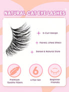SHEGLAM Flutter Flirt Natural Cat Eye Half Strip Lashes