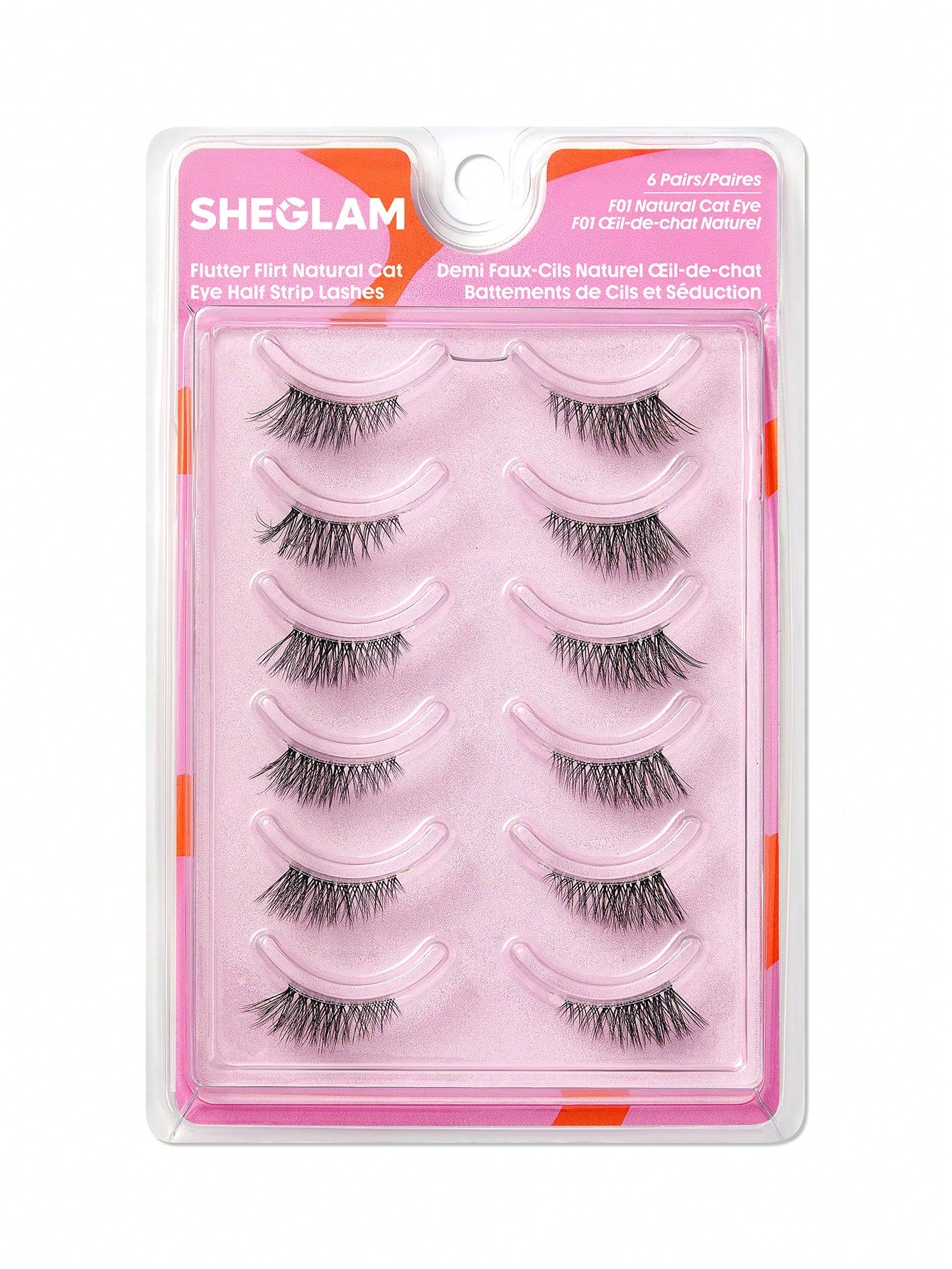 SHEGLAM Flutter Flirt Natural Cat Eye Half Strip Lashes