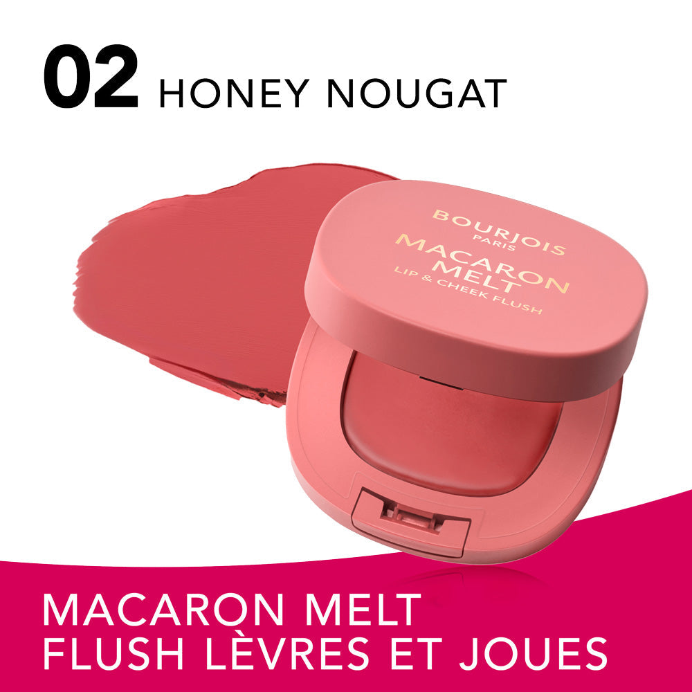 Bourjois Macaron Melt Lip & Cheek Flush Cream-to-Powder Blush