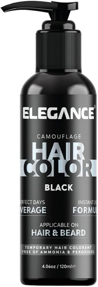 Elegance Camouflage Hair Color Black