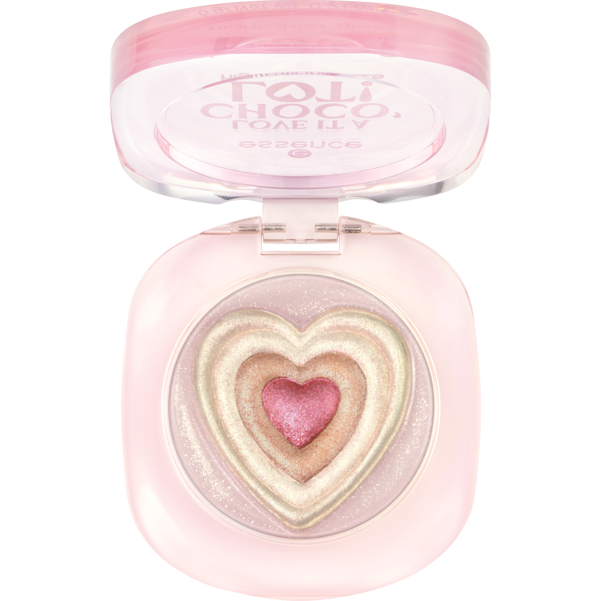 essence Heart-Shaped Highlighter Glaze – Cream-to-Powder Triple-Shade Radiant Glow