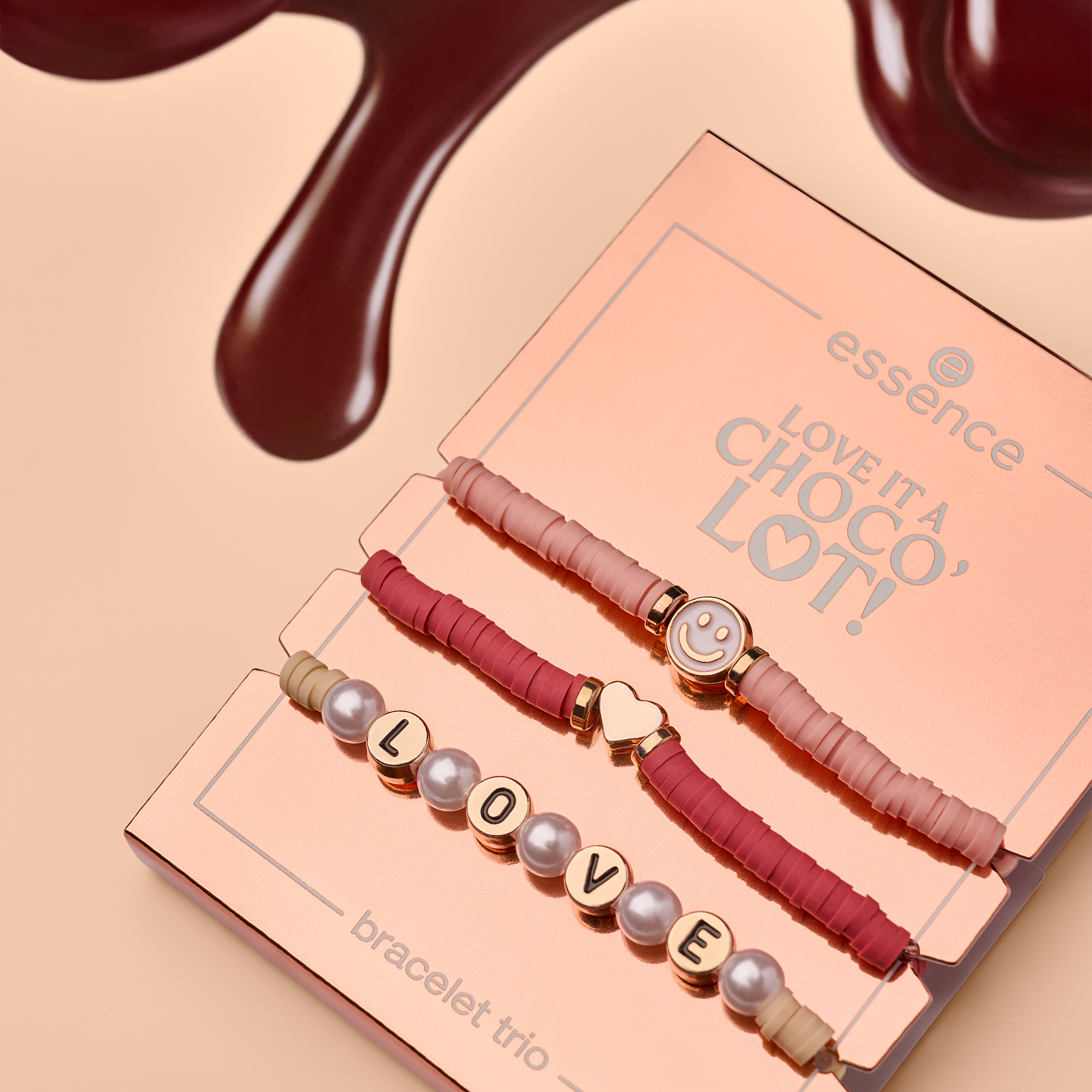 essence LOVE IT A CHOCO' LOT! Bracelet Trio with Charms