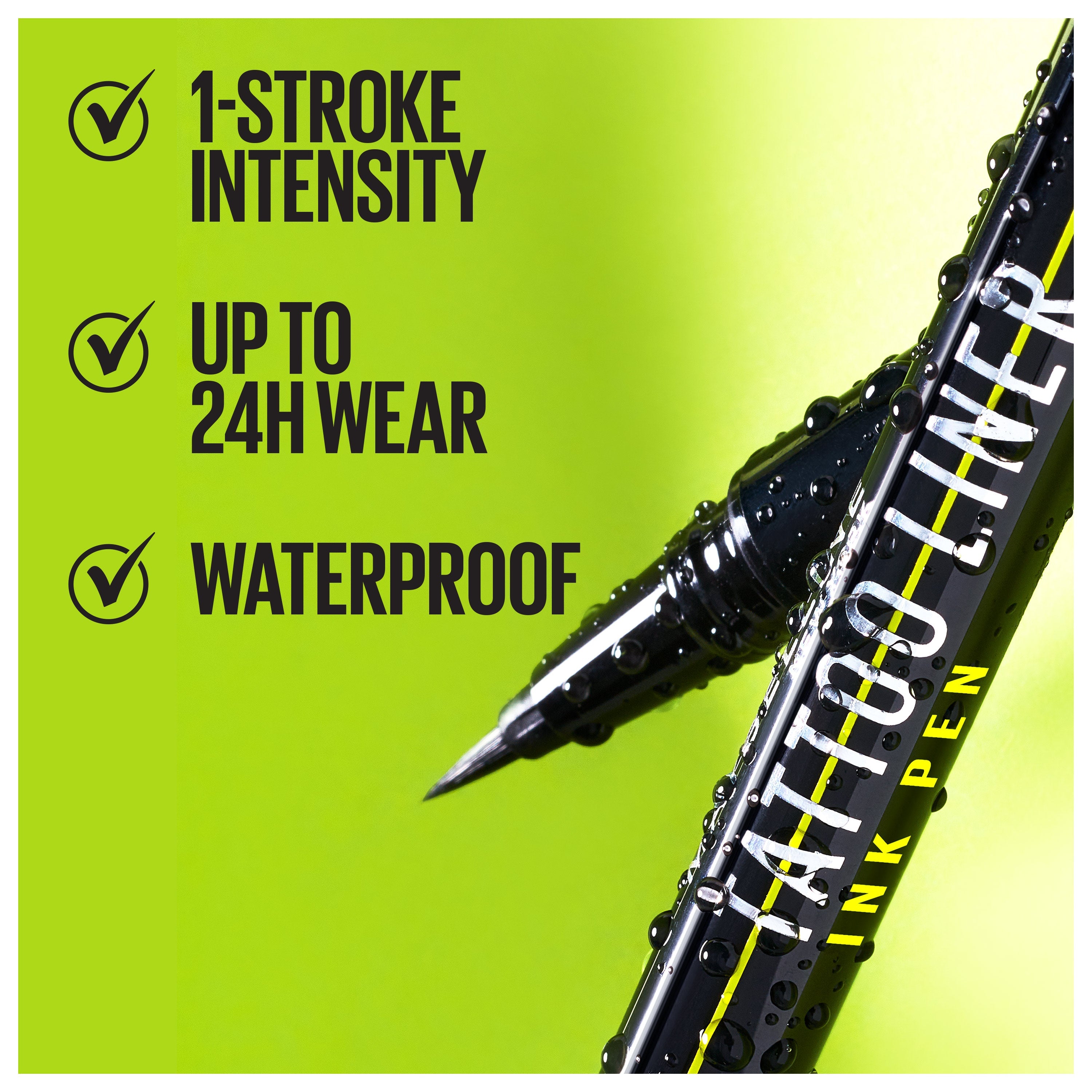 Maybelline Black Tattoo Liner Ink Pen, Waterproof Precision Eyeliner