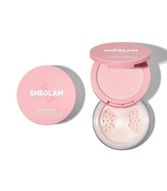 Sheglam insta-Ready  face & under ehe setting powder due bubblegum pink brighten