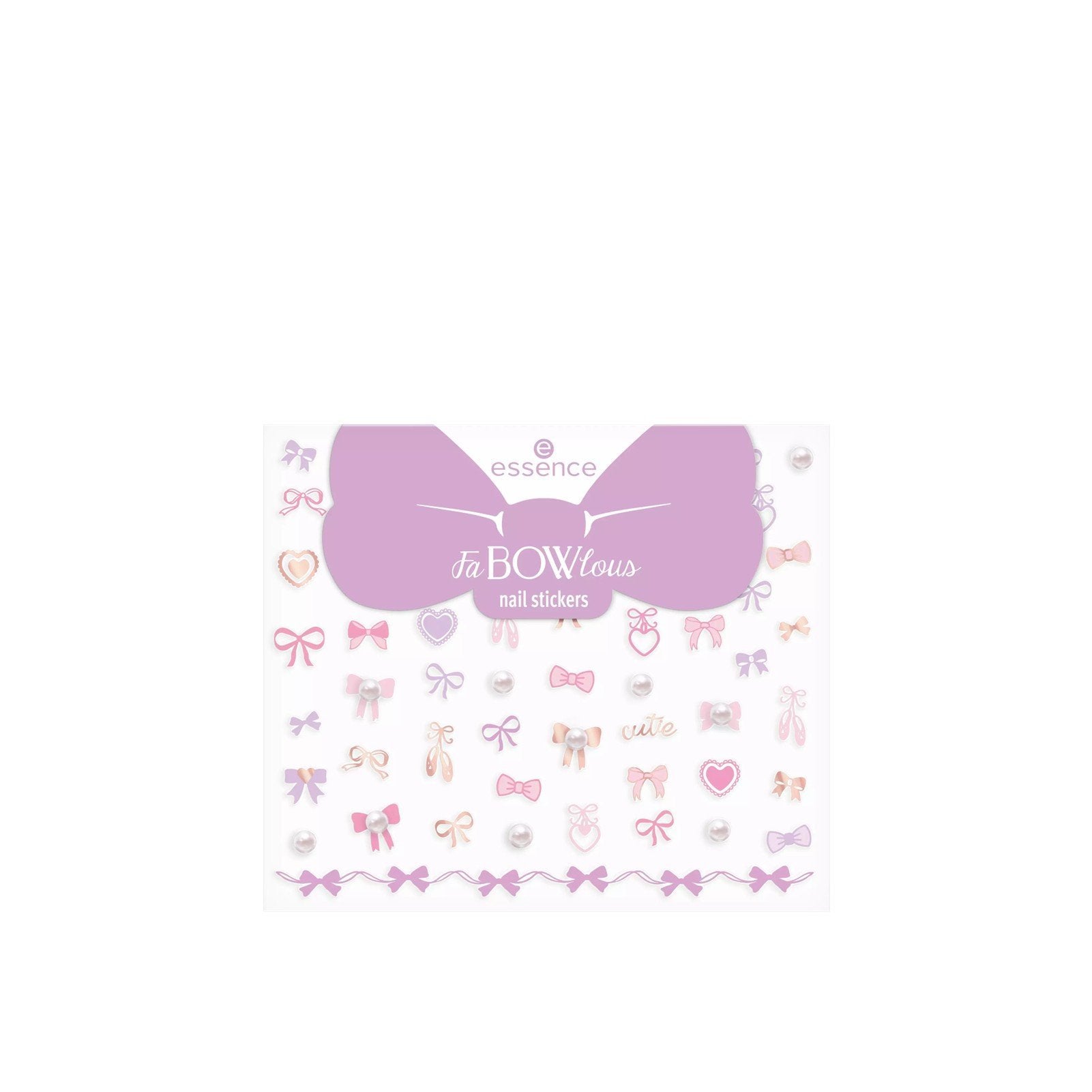 essence FaBOWlous Nail Stickers Ballet of Bows Pearl Accents