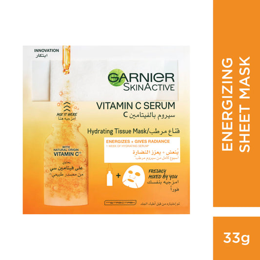 Garnier Fresh-Mix Hydrating, Energizing & Brightening Tissue Mask with Vitamin C