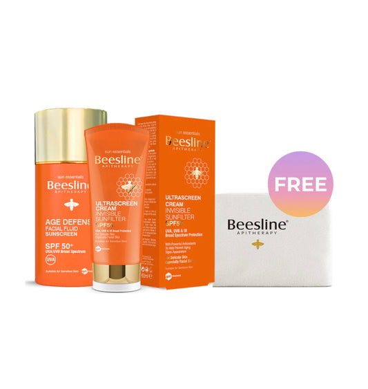 Beesline Duo Sunscreen Bundle + Pouch Gift