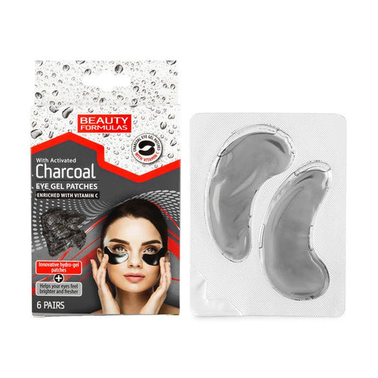 Beauty Formulas Charcoal Eye Gel Patches - 6 Pairs