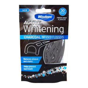 Wisdom Active Whitening Charcoal Flossers