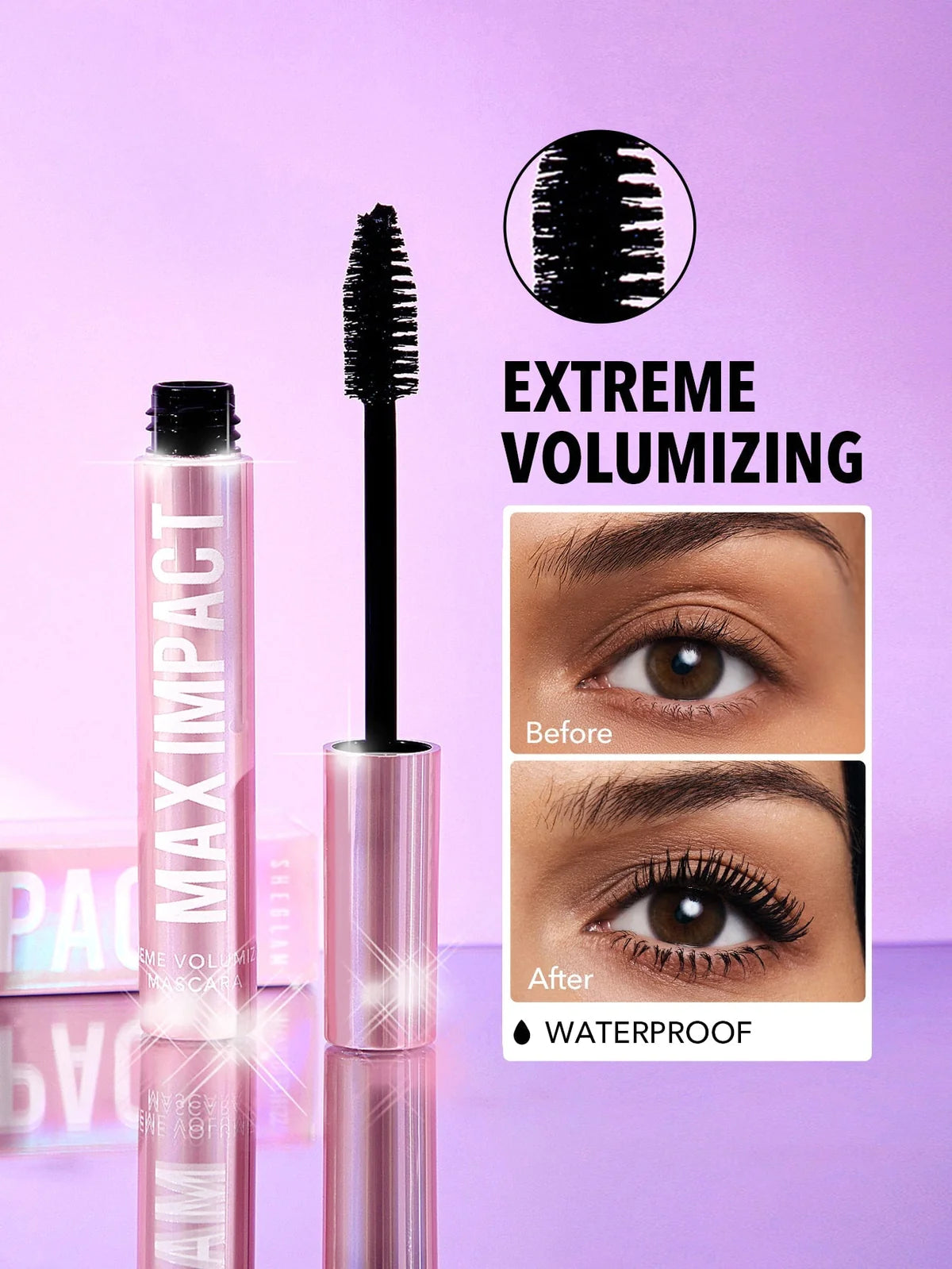 Max Impact Extreme Volumizing Mascara Black / Extreme Volume / Waterproof